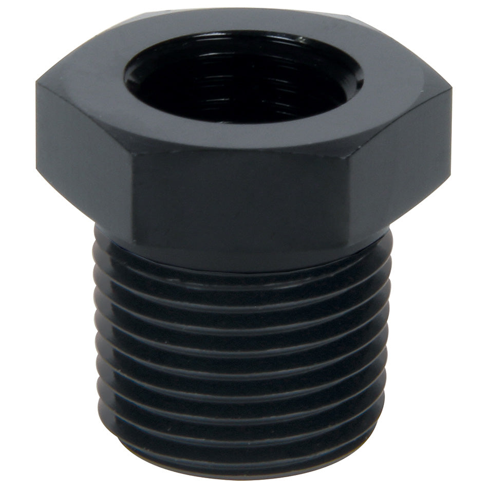 Allstar Performance ALL49777 Reducer NPT 3/4 Inch to 3/8 Inch Aluminum Black Anodized Fitting
