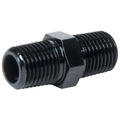 Allstar Performance ALL49781 Male Union Aluminum Adapter, 1/4 Inch NPT Male to 1/4 Inch NPT Male, Black Anodized