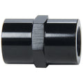Allstar Performance ALL49785 Female Union Aluminum Adapter 1/8 Inch NPT to 1/8 Inch NPT Black Anodized