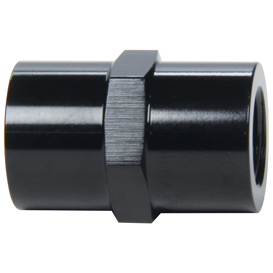 Allstar Performance ALL49785 Female Union Aluminum Adapter 1/8 Inch NPT to 1/8 Inch NPT Black Anodized