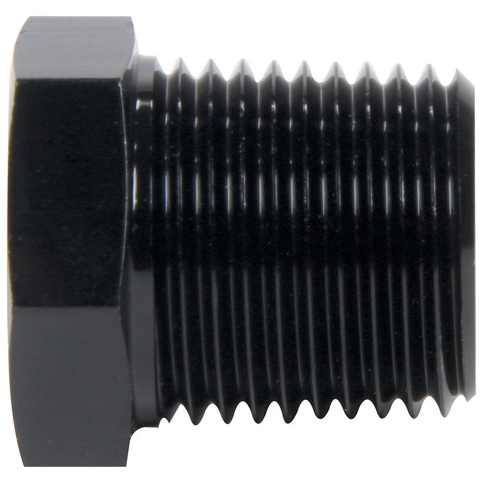 Allstar Performance ALL49822 Hex Plug NPT 1/2 Inch Aluminum Black Anodized