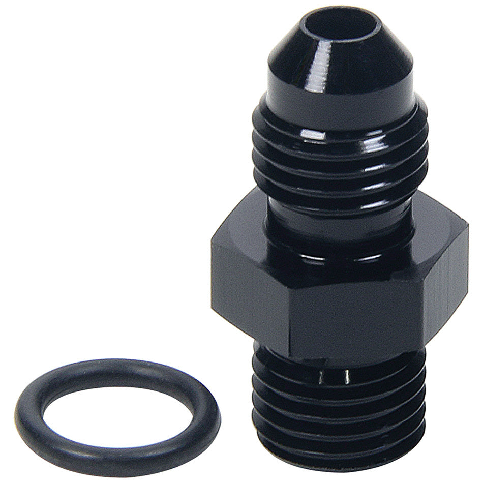 Allstar Performance ALL49831 AN Flare To ORB Adapter 7/16-20 (-4) to -4 Aluminum Black Anodized