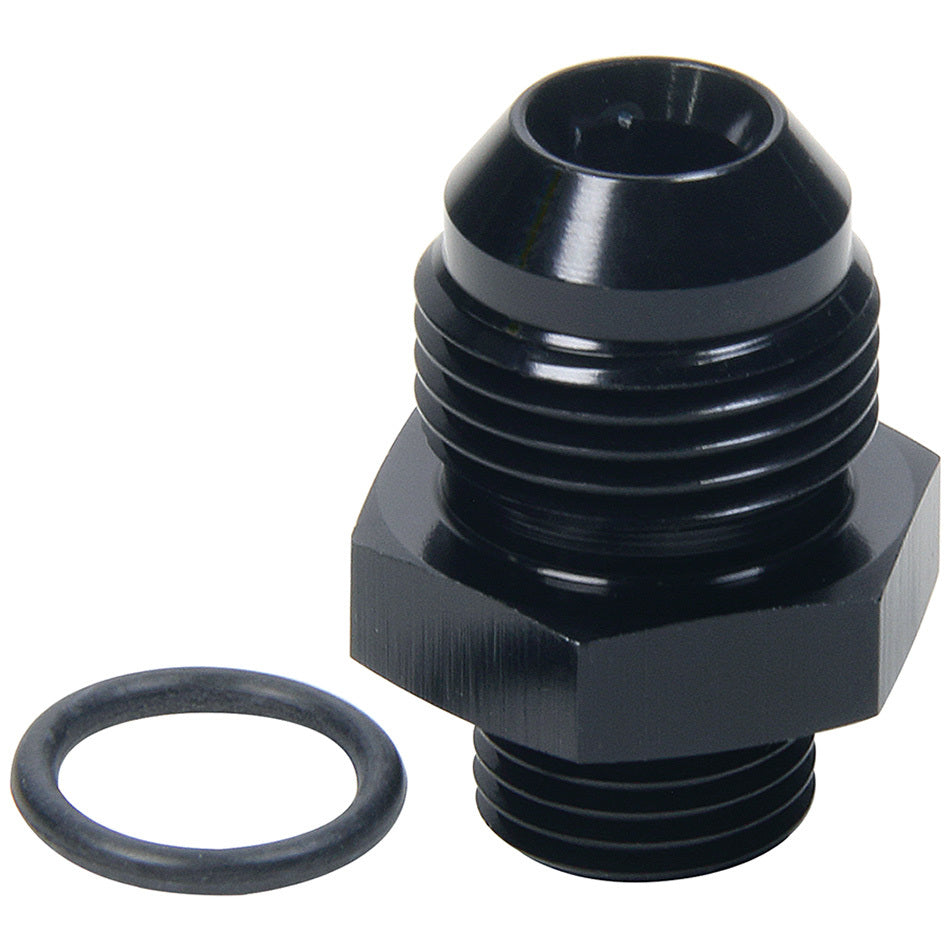 Allstar Performance ALL49841 AN Flare to ORB Adapter 9/16-18 (-6) to -8 Aluminum Black Anodized