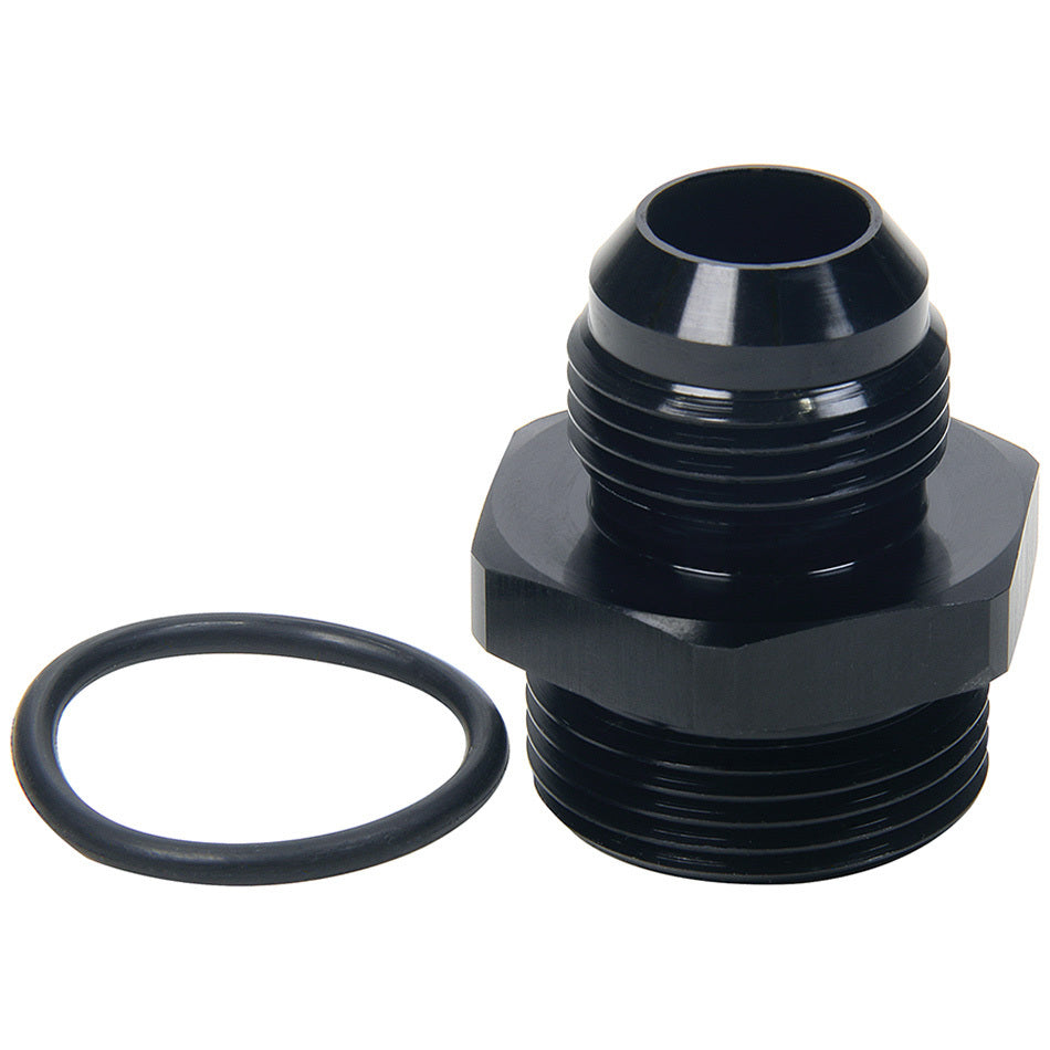 Allstar Performance ALL49844 AN Flare to ORB Adapter 1-1/16-12 to -8, Aluminum Black Anodized