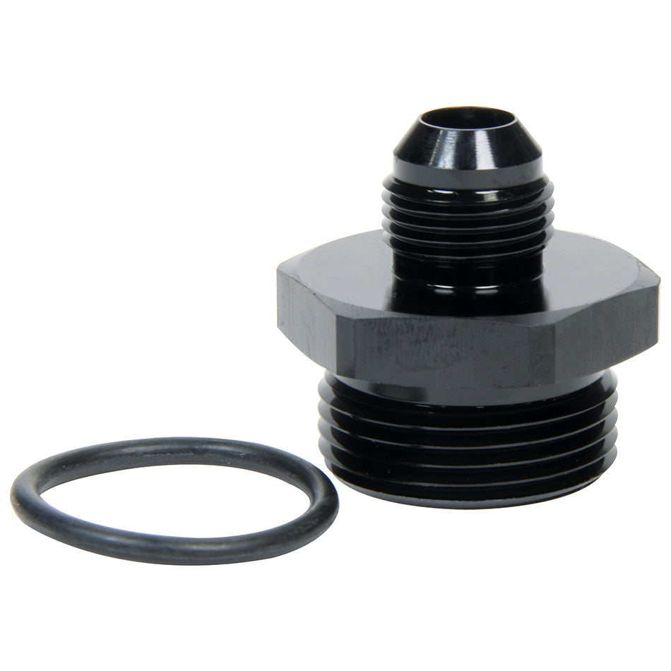 Allstar Performance ALL49845 AN Flare to O-Ring Adapter 1-5/16-12 to -8 Aluminum Black Anodized