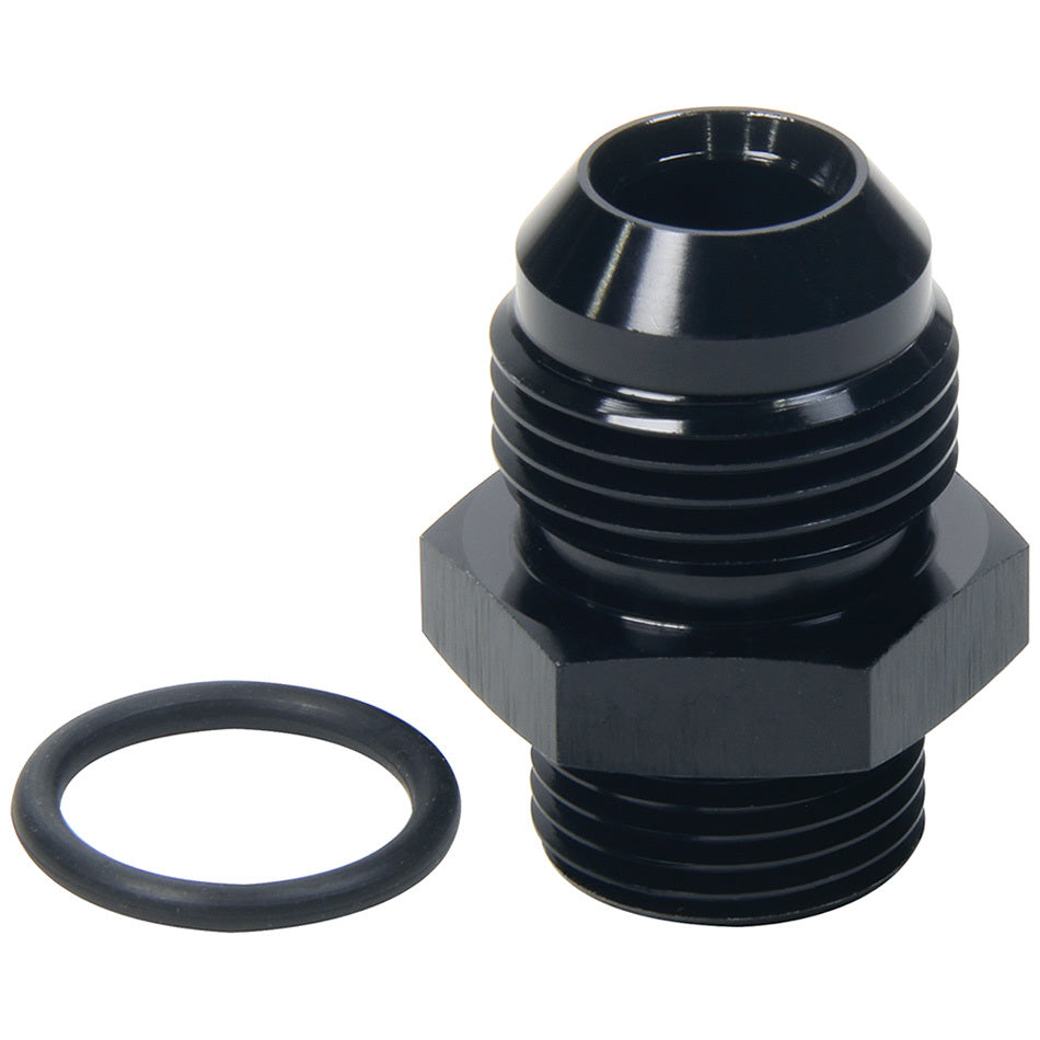 ALLSTAR Performance ALL49847 AN Flare to O-Ring Adapter 3/4-16 (-8) to -10 Aluminum Black Anodized
