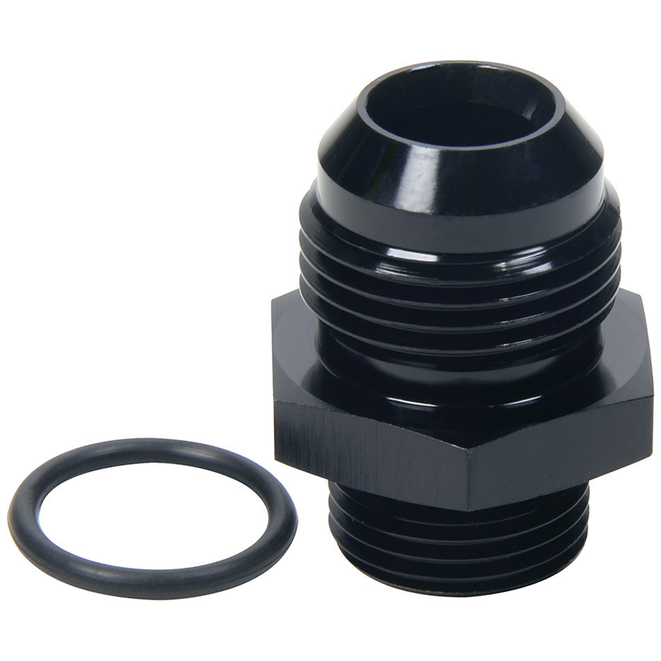 Allstar Performance ALL49853 AN Flare to ORB Adapter 7/8-14 to 12 AN Male Aluminum Black Anodized