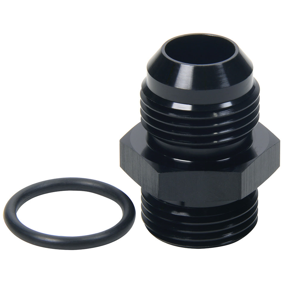 ALLSTAR Performance ALL49854 AN Flare to ORB Adapter 1-1/16-12 to -12 Aluminum Black Anodized