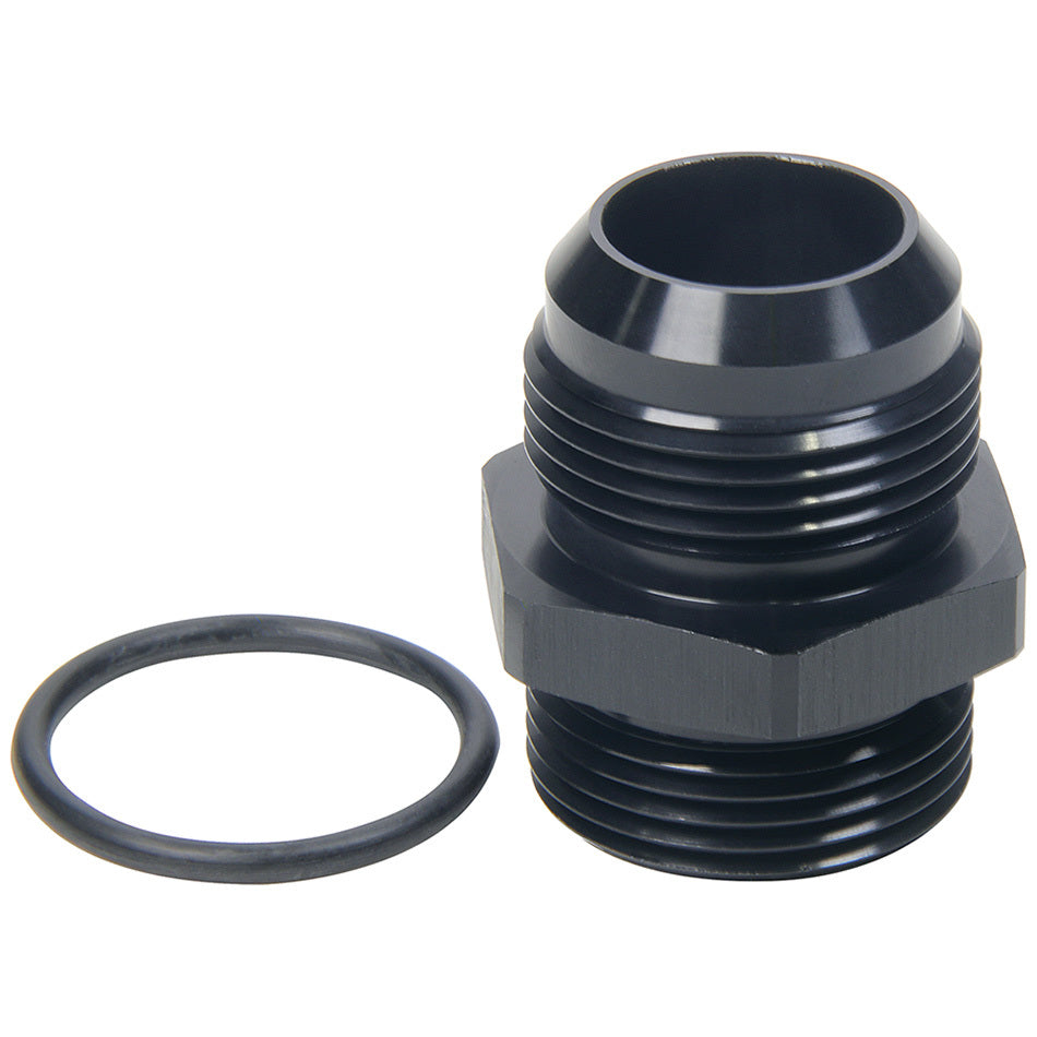 Allstar Performance ALL49858 AN Flare To O-Ring Adapter 1-5/16-12 to -16, Aluminum Black Anodized