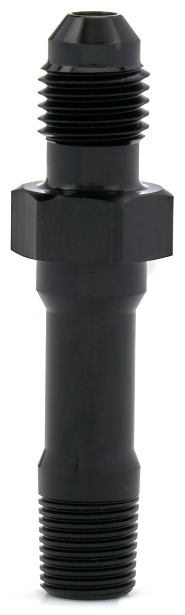 Allstar Performance ALL50005 Oil Pressure Fitting 1/8 NPT to -4 AN Male Aluminum Black Anodized