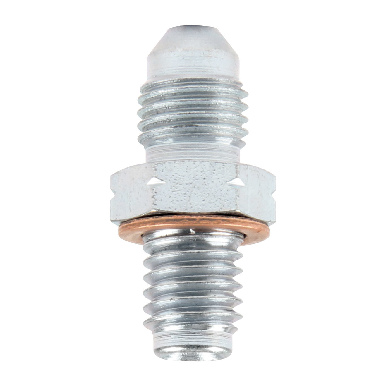 Allstar Performance ALL50036-10 Adapter Fittings Set of 10, 4 AN Male to 10 mm x 1.50 Male, Steel with Zinc Oxide Finish