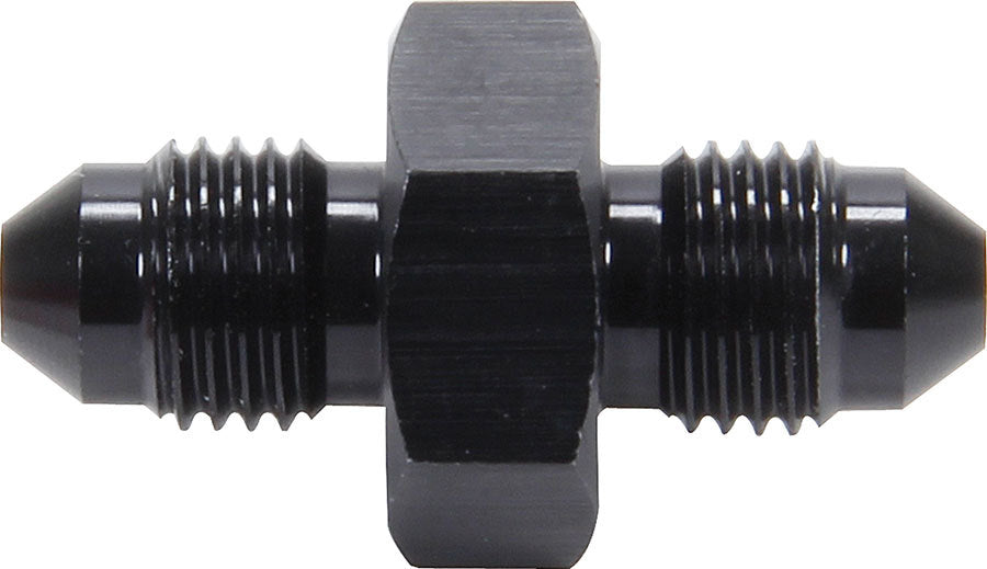 Allstar Performance ALL50090 Flare Union Black -3 Fitting, Straight 3 AN Male to 3 AN Male Aluminum
