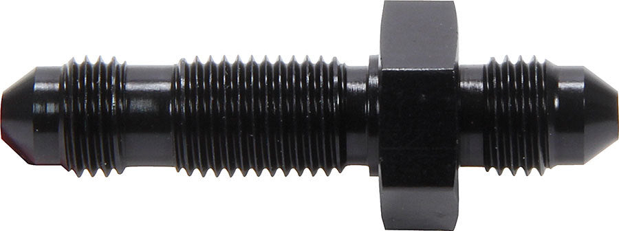 Allstar Performance ALL50092 Straight Bulkhead Fitting 3 AN Male to 3 AN Male Aluminum Black Anodized