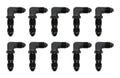 Allstar Performance ALL50094-10 90 Degree Bulkhead Fitting - 3 AN Male to 3 AN Male Aluminum Black Anodized Set of 10