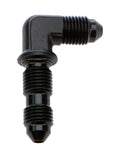 Allstar Performance ALL50094 90 Degree Aluminum Bulkhead Fitting 3AN Male to 3AN Male Black Anodized