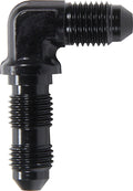 Allstar Performance ALL50095 90 Degree Bulkhead Fitting - 4 AN Male to 4 AN Male Aluminum Black Anodized