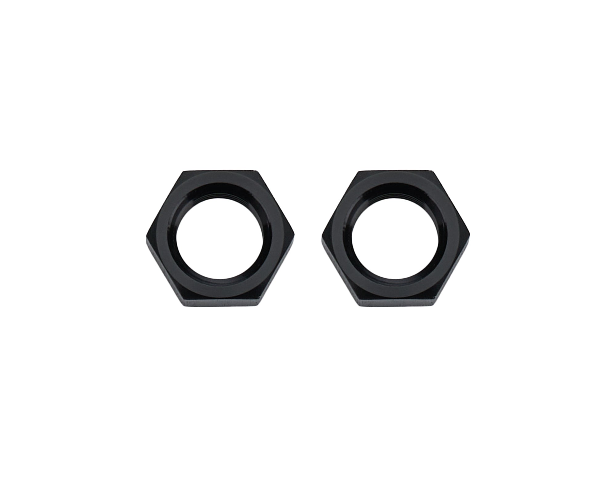 ALLSTAR Performance ALL50098 Bulkhead Fitting Nut 3 AN Aluminum Black Anodized Pair
