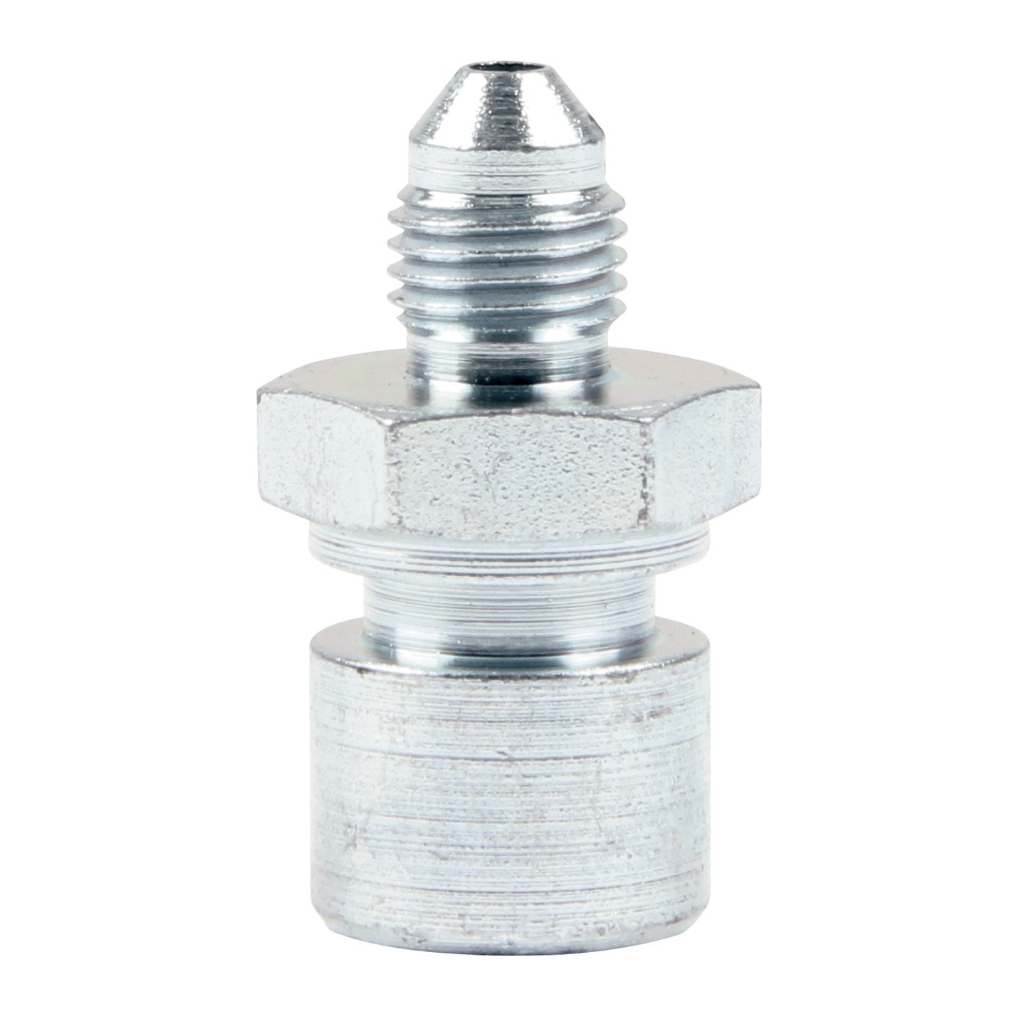 Allstar Performance ALL50100-50 Brake Line Adapters Set of 50, 3/8-24 Inch Inverted Flare Female to 3 AN Male Steel Zinc Oxide