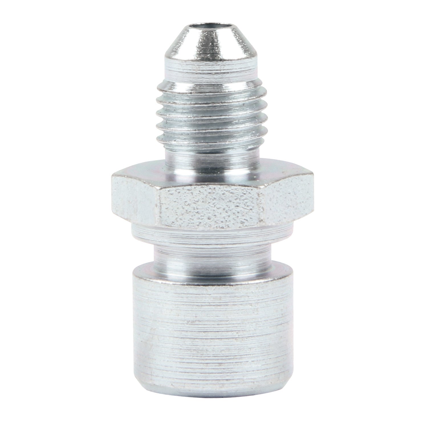 Allstar Performance ALL50101-20 Brake Line Adapters Set of 20 3/8-24 Inch Inverted Flare Female to 4 AN Male Steel Zinc Oxide