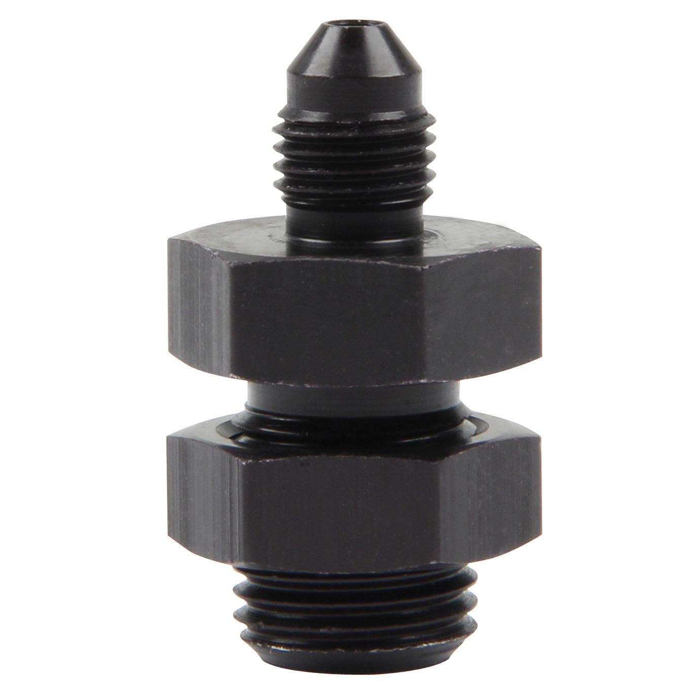 Allstar Performance ALL50104-10 Brake Line Adapter Set of 10, 3 AN Male to 3/8-24 Inverted Flare Male, Aluminum Black Anodized