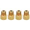 Allstar Performance ALL50121 Brass Straight Adapter Fittings 7/16-20 Inverted Flare Female to 1/8 Inch NPT Male Set of 4