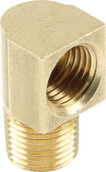 Allstar Performance ALL50125 Brass Adapter Fittings 1/8 NPT to 3/16 Inch 90 Degree, Set of 4