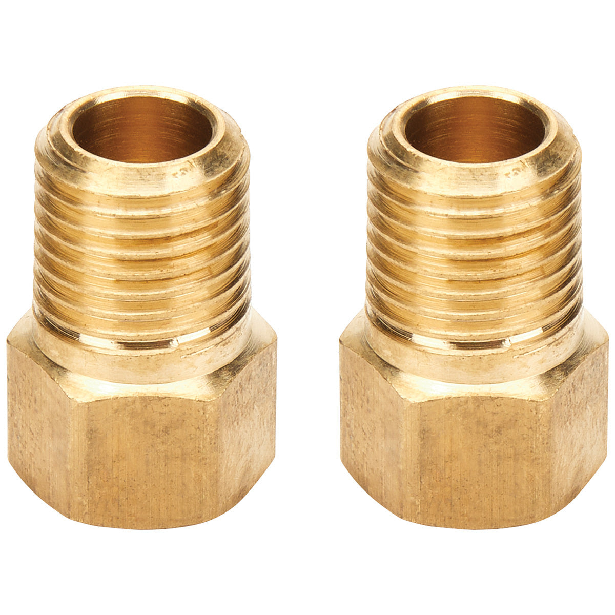 ALLSTAR Performance ALL50129 Brass Adapter Fittings 1/4-Inch NPT Male to 5/16-Inch Inverted Flare Female Pair