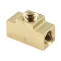 Allstar Performance ALL50137-10 Inverted Flare Tee Fitting 3/8-24 Inverted Flare Female to 1/8 Inch NPT Female Brass, 3/16 Inch Hardline, Pack of 10
