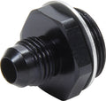 Allstar Performance ALL50896 Carburetor Inlet Fitting with Washer, 7/8-20 to 6 AN Male, Aluminum, Black Anodized