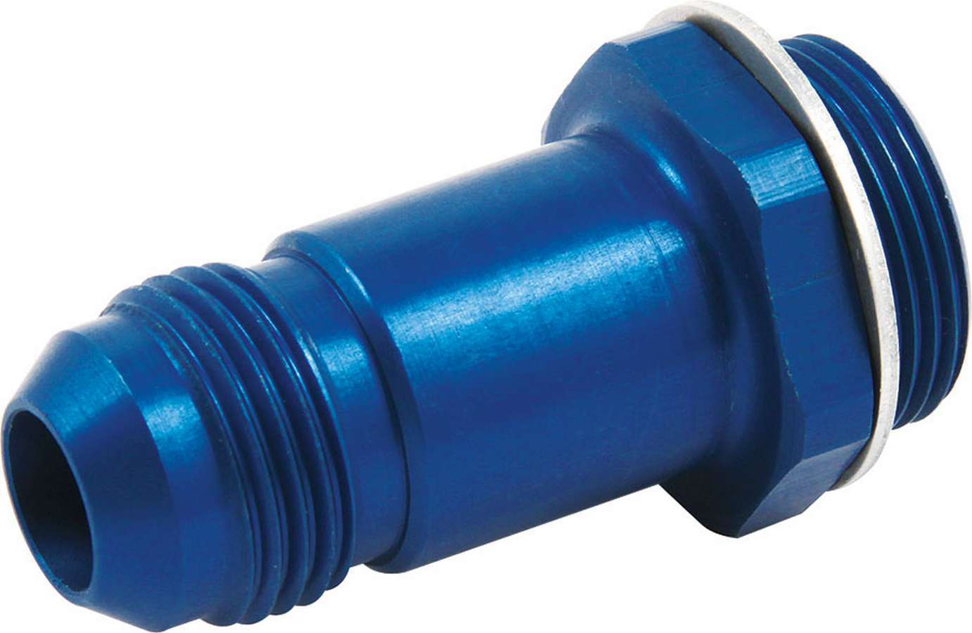 Allstar Performance ALL50904 Carburetor Inlet Fitting, 8 AN Male to 7/8-20 Male, Aluminum, Blue Anodized