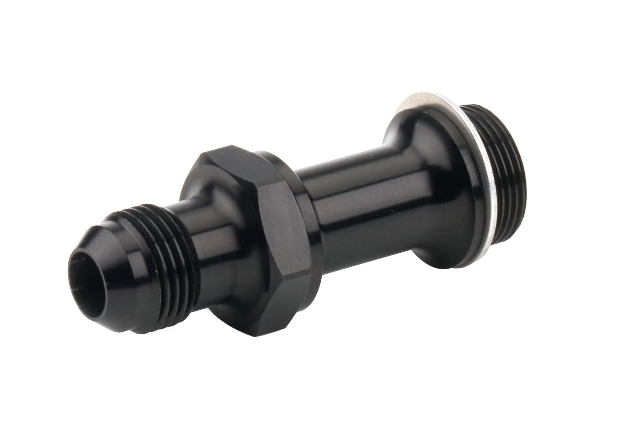 Allstar Performance ALL50905 Long Carburetor Fitting 7/8-20 to 8 AN Male Aluminum Black Anodized
