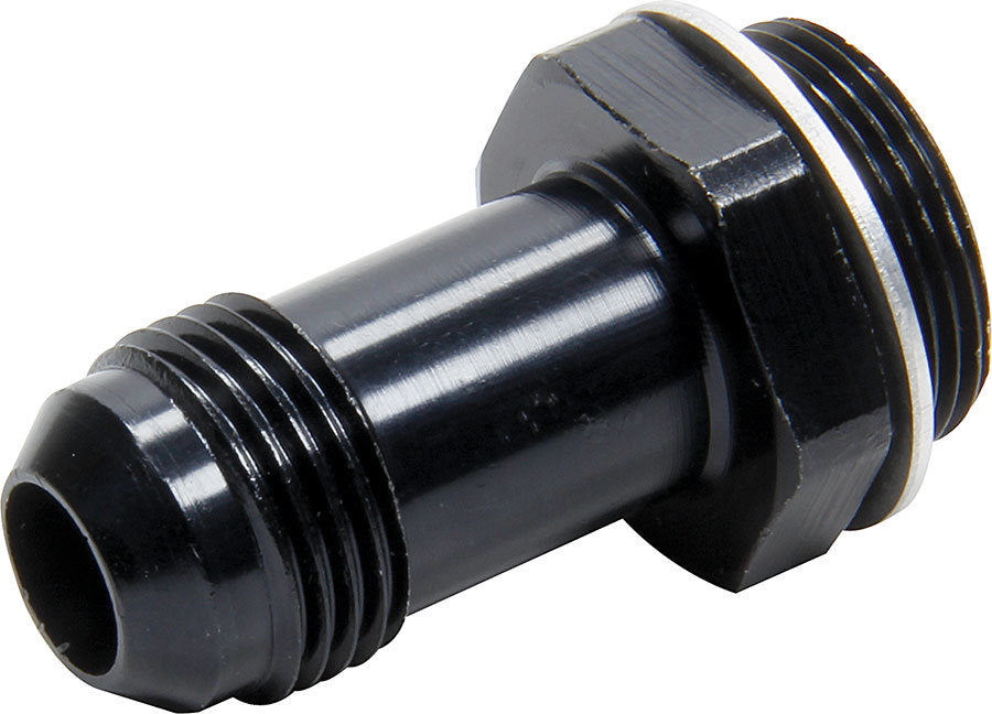 Allstar Performance ALL50906 Short Carburetor Inlet Fitting 8 AN Male to 7/8-20 Male Black Aluminum