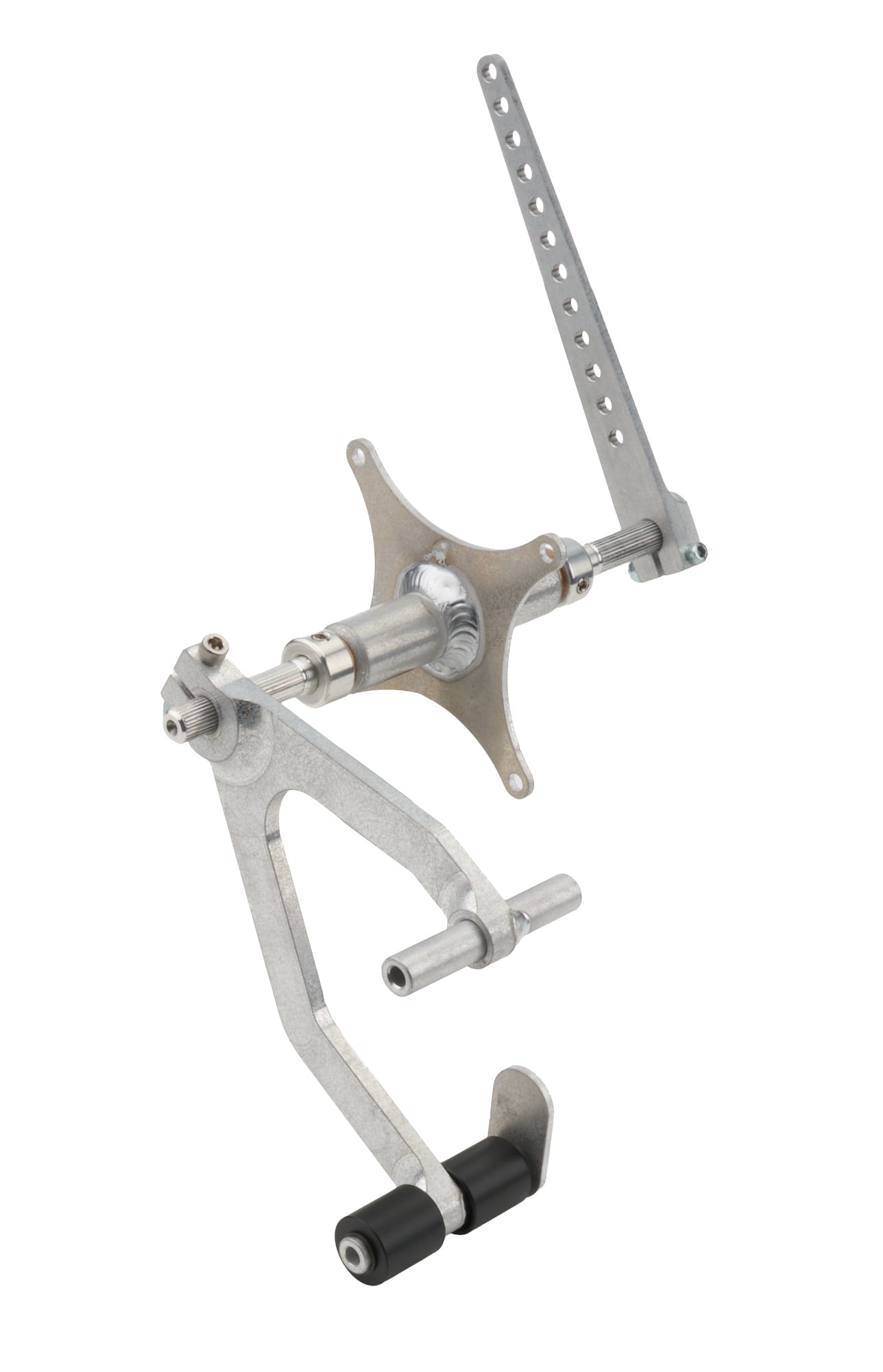 Allstar Performance ALL54098 Adjustable Gas Pedal with Straight Foot Box Mount, Aluminum, Natural Finish