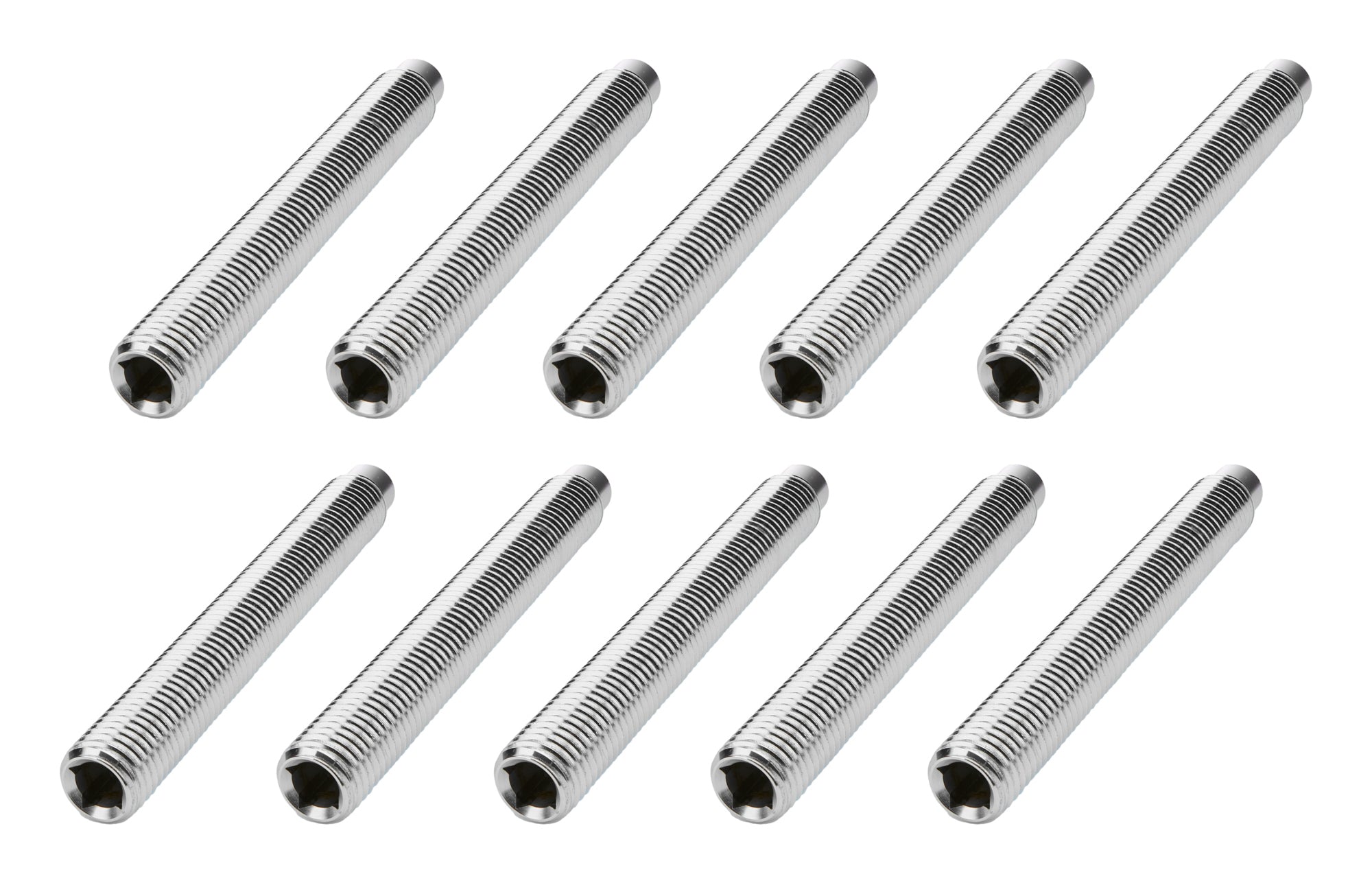 Allstar Performance ALL56106-10 Jack Bolt Set of 10, 1/8 Inch Thread, 8 Inch Length, Steel, Cadmium Finish