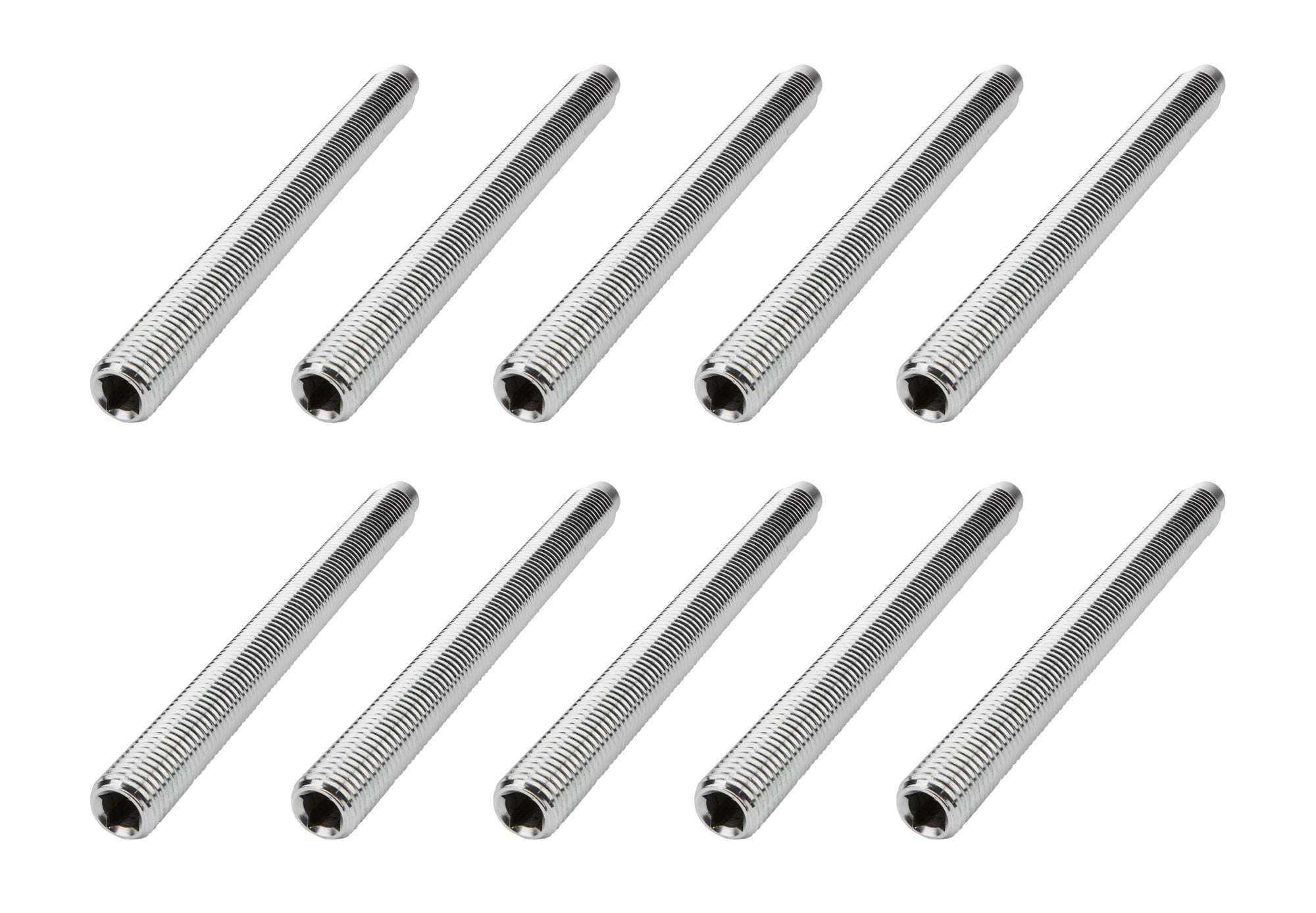 Allstar Performance ALL56107-10 Jack Bolt Set of 10, 1/8 Inch Thread, 11 Inch Length, Steel with Cadmium Finish