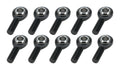 Allstar Performance ALL58072-10 Pro Series Spherical Rod End with 3/4 Inch Bore and Left-Hand Male Thread, Steel Ball, Chromoly, Black Oxide, Set of 10