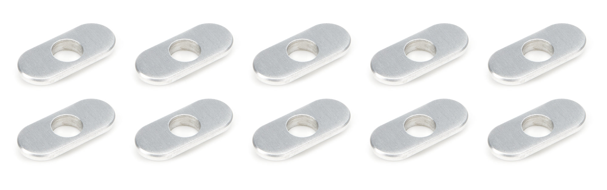 Allstar Performance ALL60080-10 A-Arm Caster Slug Set of 10, 1/2 Inch ID Hole, Centered, Aluminum, Natural Finish