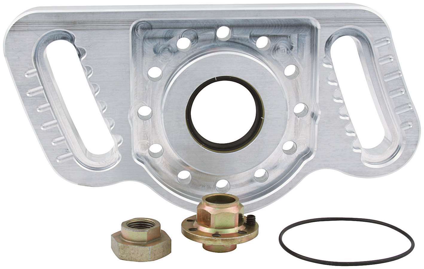 ALLSTAR Performance ALL60286 Radiused Climbing Pinion Mount for Quick Change Double Side, Aluminum, Natural Finish