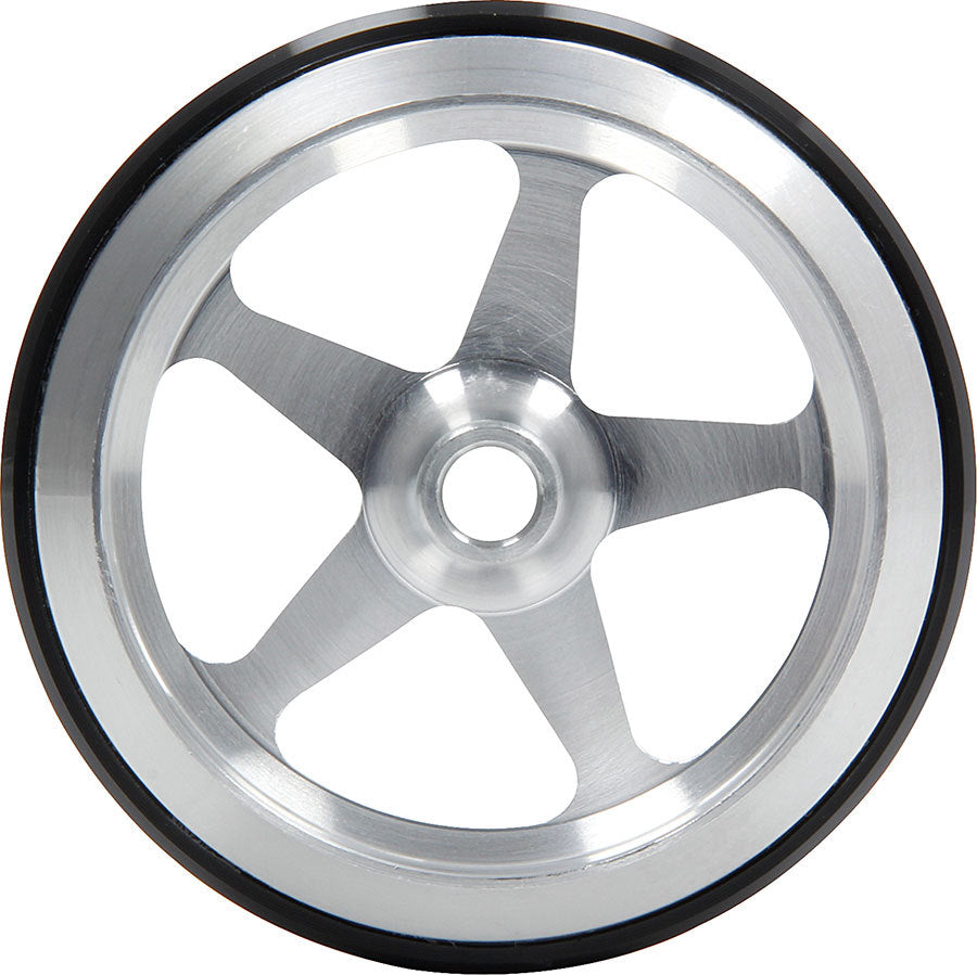 Allstar Performance ALL60510 Wheelie Bar Wheel 5-Spoke Aluminum and Polyurethane 3/8 Inch Hole