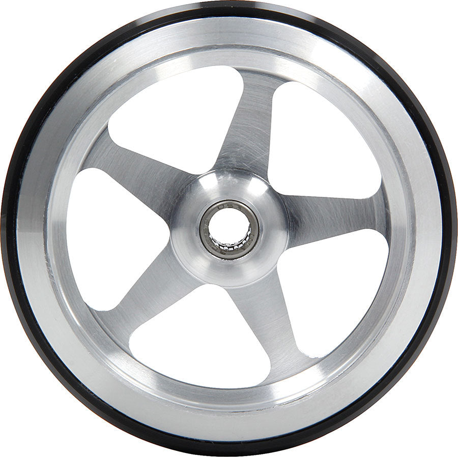 Allstar Performance ALL60511 Wheelie Bar Wheel 5-Spoke with Bearing, 3/8 Inch Hole, Aluminum and Polyurethane Construction