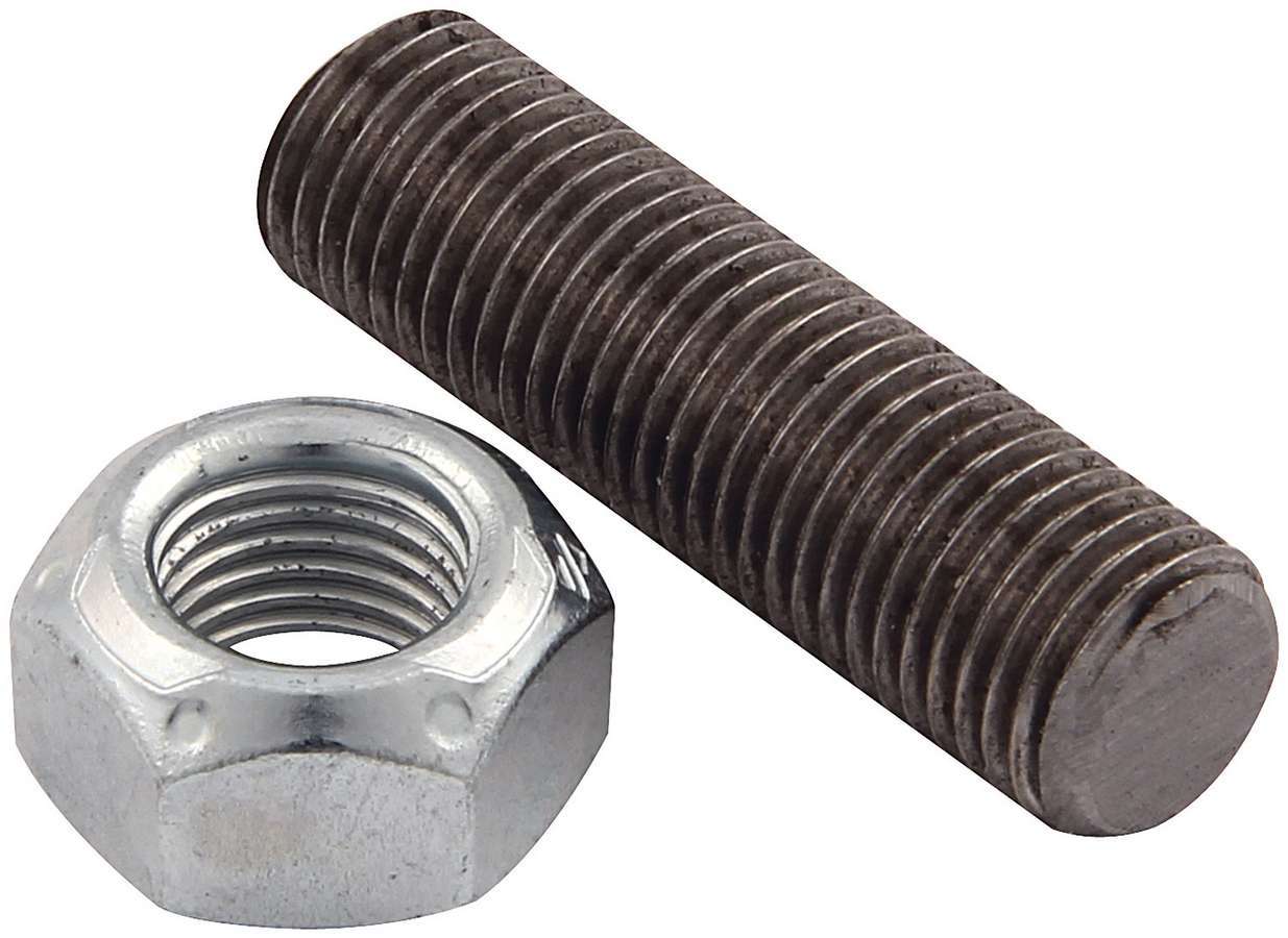 Allstar Performance ALL64304 Suspension Limiter Stud with Hex Nut and Jam Nut, 7/16-20 Thread, 1.56 Inches Long, Chromoly Steel with Zinc Oxide Finish
