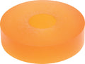 Allstar Performance ALL64333 Bump Stop Puck, 2.1 Inch Outer Diameter, 0.625 Inch Inner Diameter, 0.5 Inch Height, Urethane Material, 55 Durometer, Orange