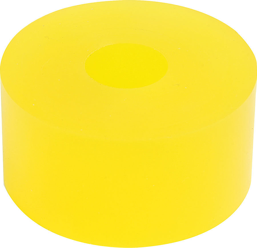 Allstar Performance ALL64346 Bump Stop Puck, 2.1 Inch Outer Diameter, 0.625 Inch Inner Diameter, 1 Inch Tall, Urethane Material, Yellow Finish