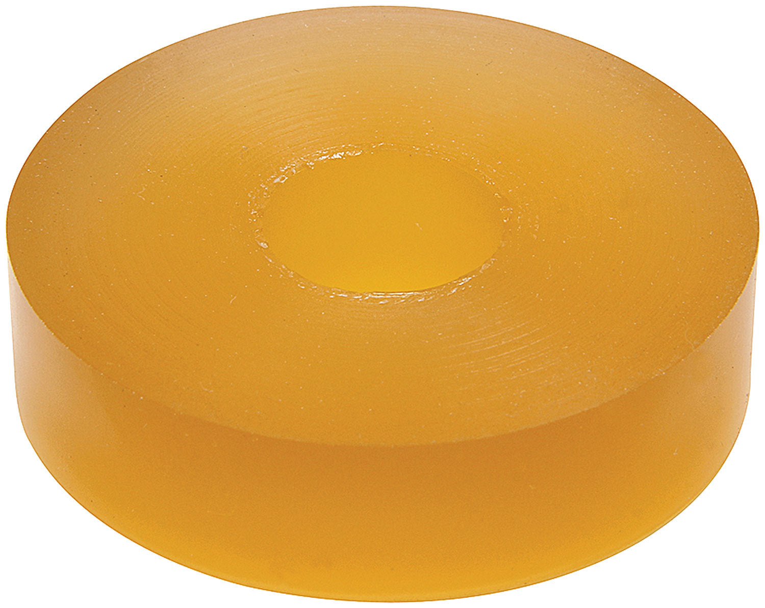 Allstar Performance ALL64367 Bump Stop Puck, 2 Inch Diameter, 0.5 Inch Inner Diameter, 0.5 Inch Height, 40 Durometer Polyurethane, Brown, Fits 14mm Shock Mounts