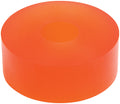 Allstar Performance ALL64374 Bump Stop Puck, 2 Inch Outer Diameter, 0.75 Inch Height, Polyurethane, Orange, 55 Durometer, 14mm Shock Mount