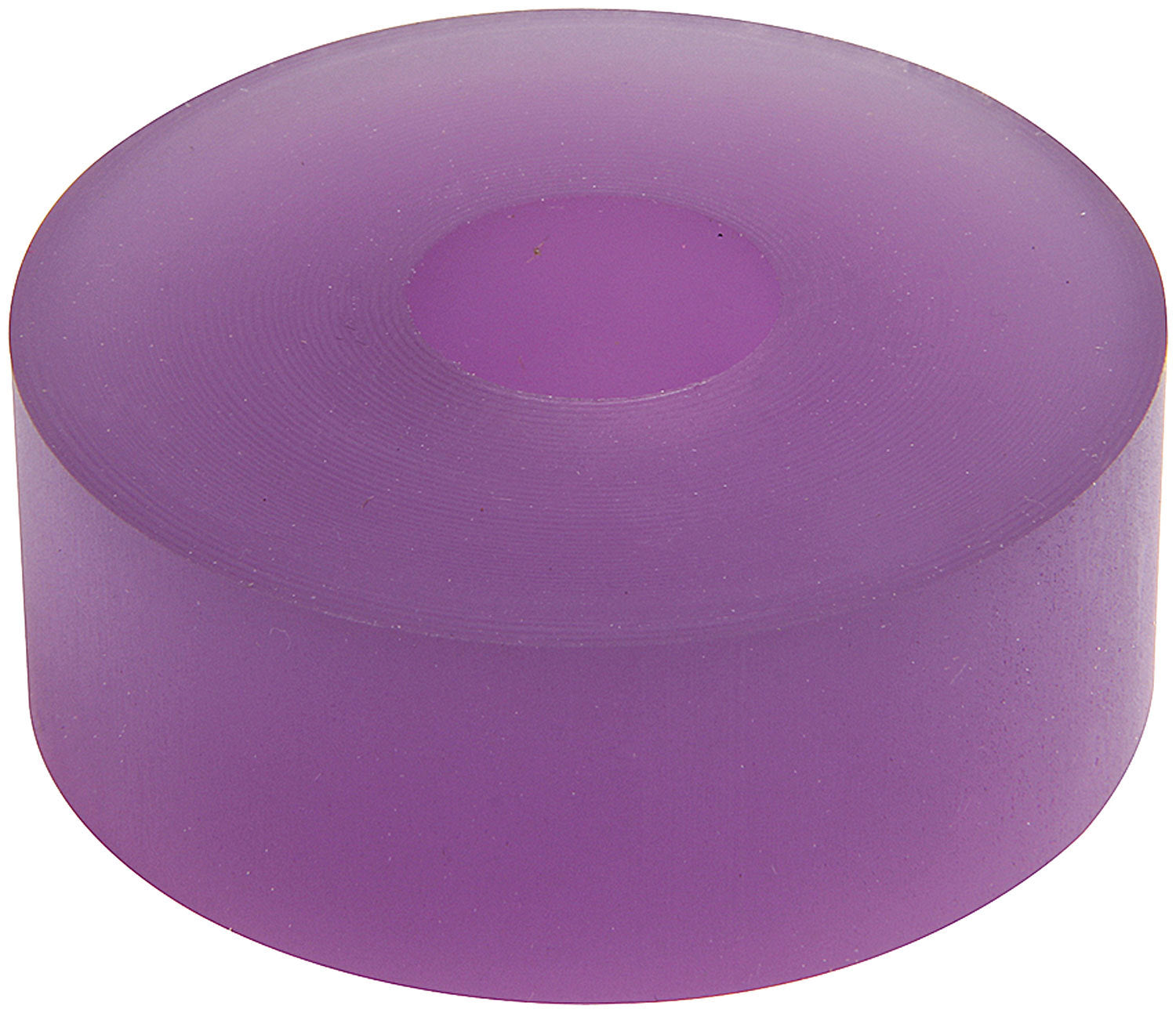 Allstar Performance ALL64377 Bump Stop Puck, 2 Inch Diameter, 0.75 Inch Tall, 60 Durometer Polyurethane, Purple, Fits 14mm Shock Mounts