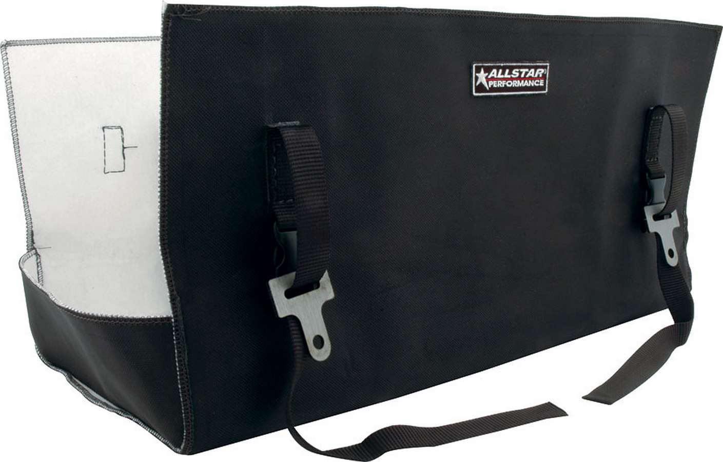 Allstar Performance ALL69011 Engine Diaper Strap-On for V8 Engines, Black Non-SFI