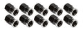 Allstar Performance ALL72058 Short Black Aluminum Quick Change Gear Cover Nuts Set of 10