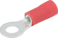 Allstar Performance ALL76032 Ring Terminal #8 Hole Insulated Copper 22-18 Gauge Wire, Red, Pack of 20