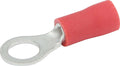 ALLSTAR Performance ALL76033 Ring Terminal with #10 Hole for Insulated Wiring, 22-18 Gauge, Red, Tin Plated Copper, Set of 20